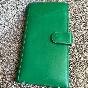 Nonbranded Green Leather Travel Documents Holder/ Wallet.